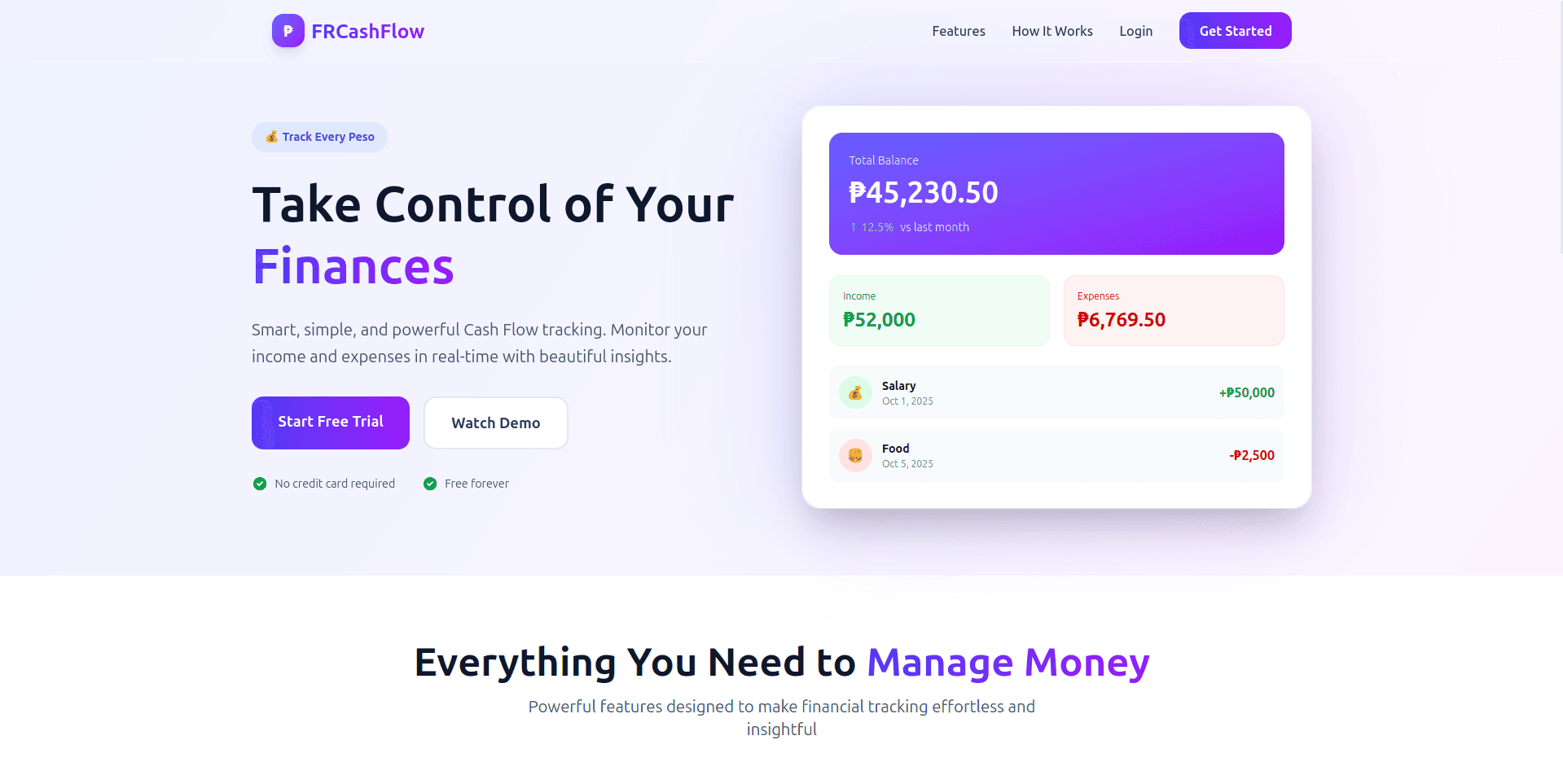 FRCashflow — Personal Finance & Cash Flow Tracker