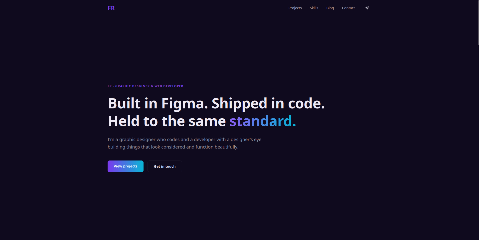 FR Portfolio — Full-Stack Portfolio & CMS